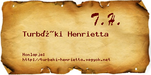 Turbéki Henrietta névjegykártya