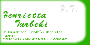 henrietta turbeki business card